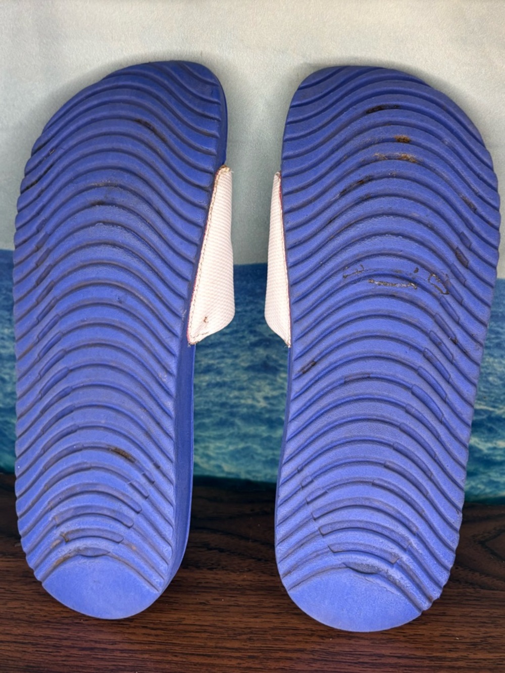 Nike Kids Kawa White and Pink Slides - Picture 6 of 10